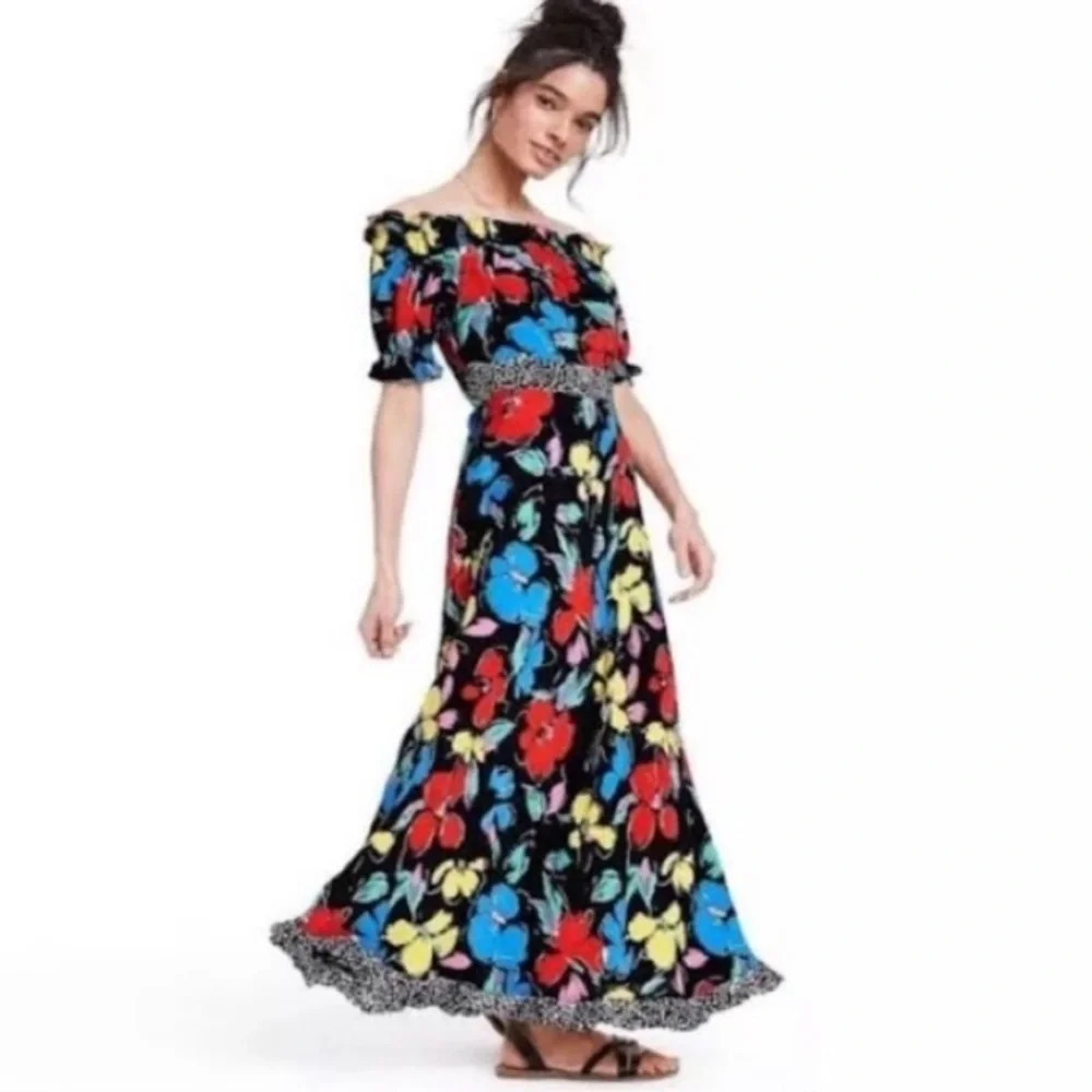 RIXO for TARGET Floral Off the‎ Shoulder Puff Sleeve Dress